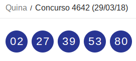 Quina/Concurso 4642 (29/03/18)