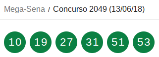 Mega-Sena/Concurso 2049 (13/06/18)