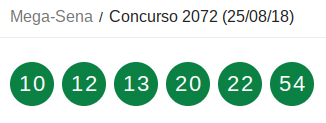 Mega-Sena/Concurso 2072 (25/08/18)