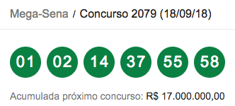 Mega-Sena/Concurso 2079 (18/09/18)