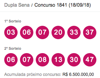Dupla Sena/Concurso 1841 (18/09/18)