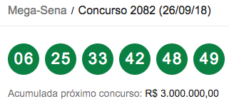 Mega-Sena/Concurso 2082 (26/09/18)