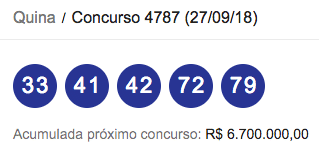 Quina/Concurso 4787 (27/09/18)