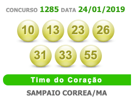 Timemania - Resultado da Timemania 1285, 24/01