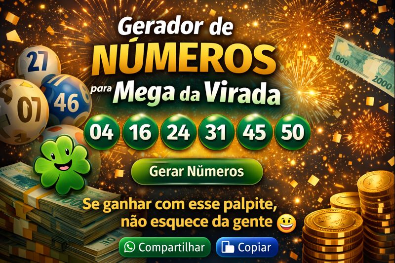 gerador de numeros para a mega da virada